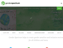 Tablet Screenshot of genderspectrum.org